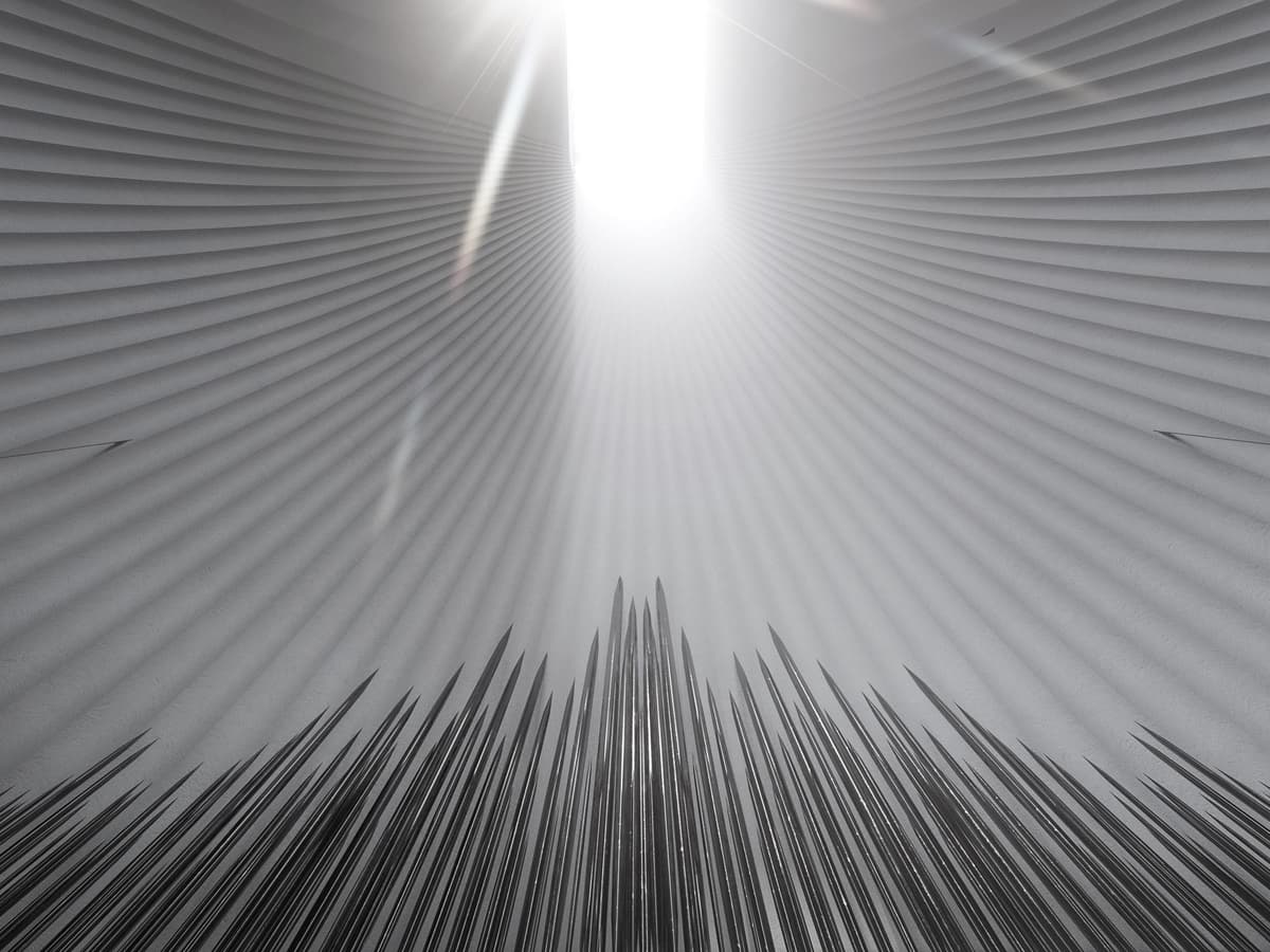 Boční pohled na kostel - architektonická vizualizace